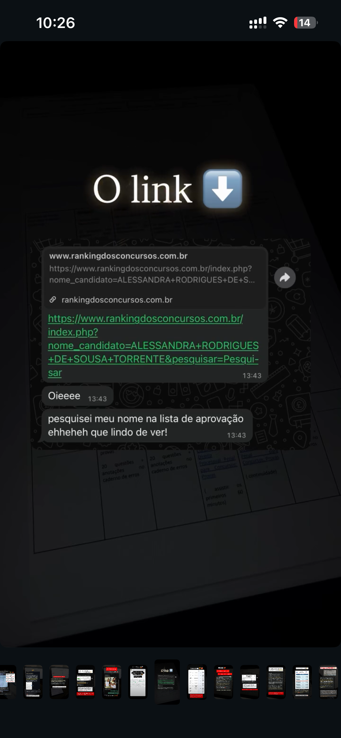 Depoimento de aluna da Giovana