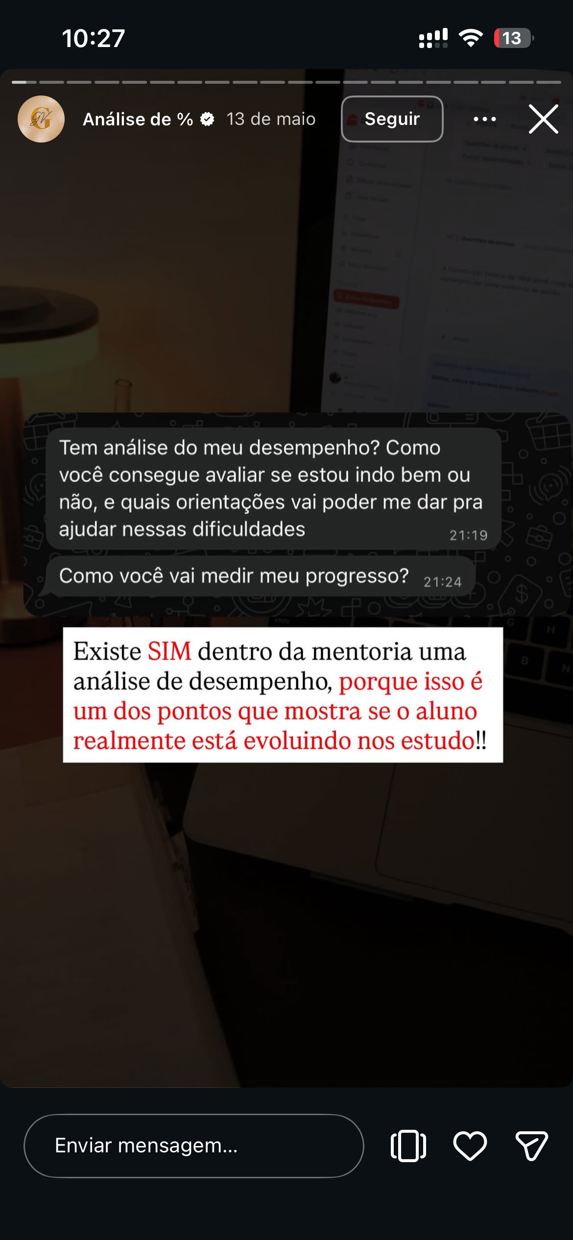 Depoimento de aluna da Giovana